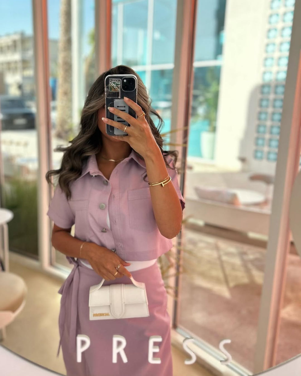 Lavender Chic Skirt & Blazer Set