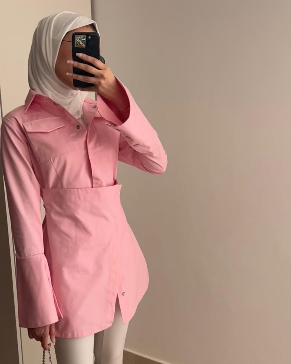 Blush Tailored Shirt Dress