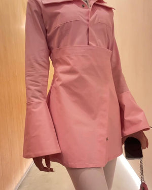 Blush Tailored Shirt Dress