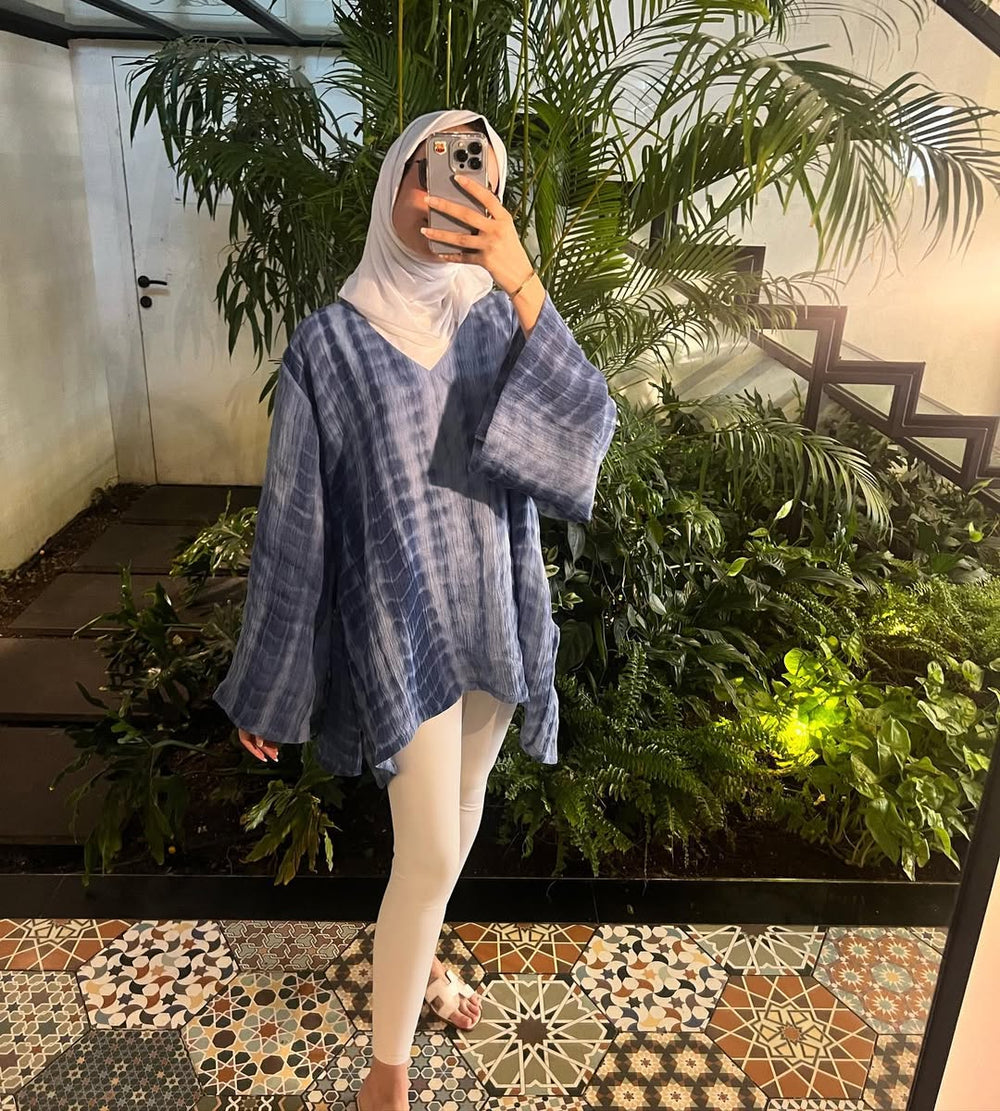 Azure Tie-Dye Flowy Tunic