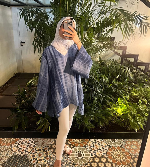 Azure Tie-Dye Flowy Tunic