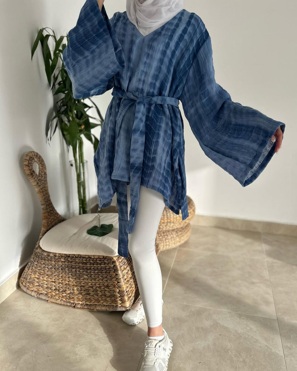 Azure Tie-Dye Flowy Tunic
