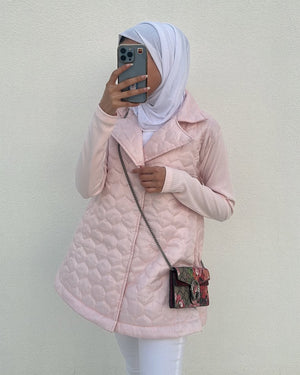 Blush Quilted Hybrid Jacket