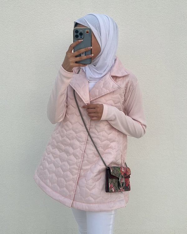Blush Quilted Hybrid Jacket