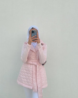 Blush Quilted Hybrid Jacket