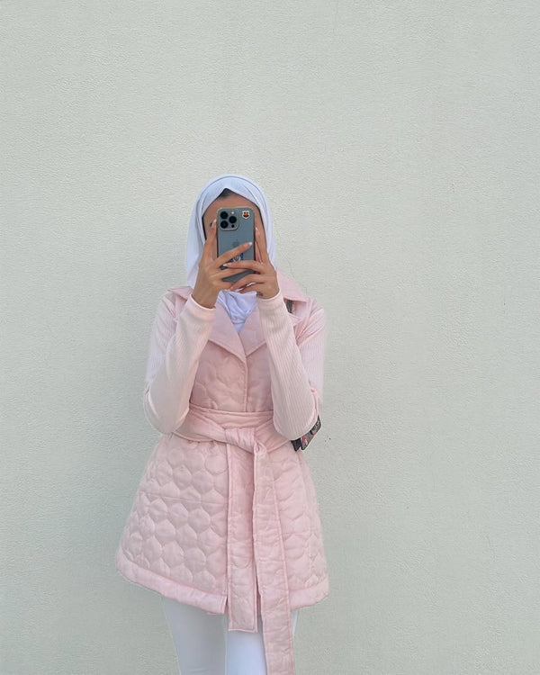 Blush Quilted Hybrid Jacket