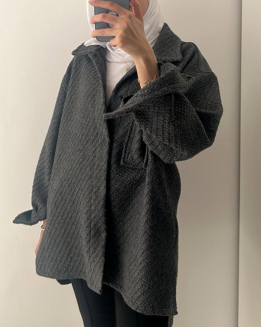 Charcoal Textured Overshirt