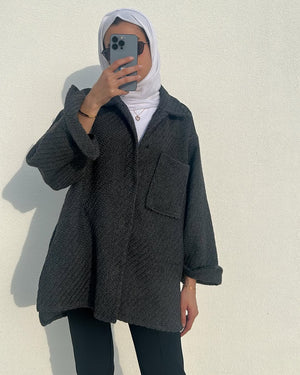 Charcoal Textured Overshirt