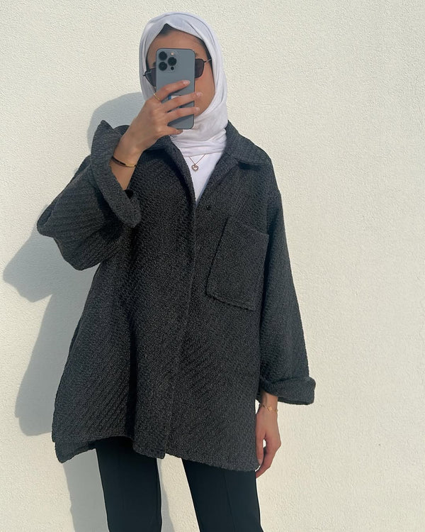 Charcoal Textured Overshirt