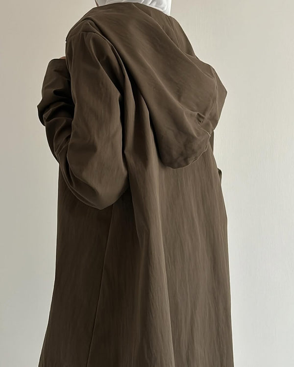 Earthy Hooded Shirt Jacket