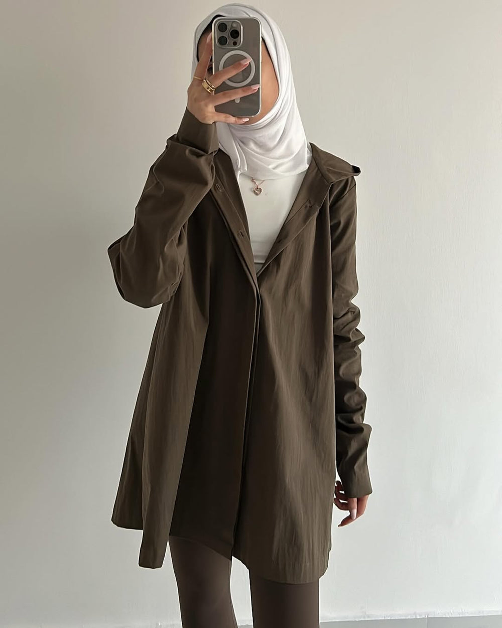 Earthy Hooded Shirt Jacket
