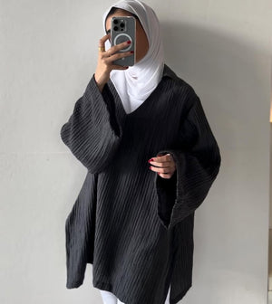 Black Mirage Oversized Tunic