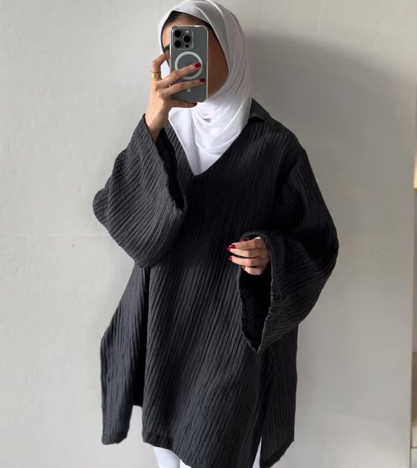 Black Mirage Oversized Tunic