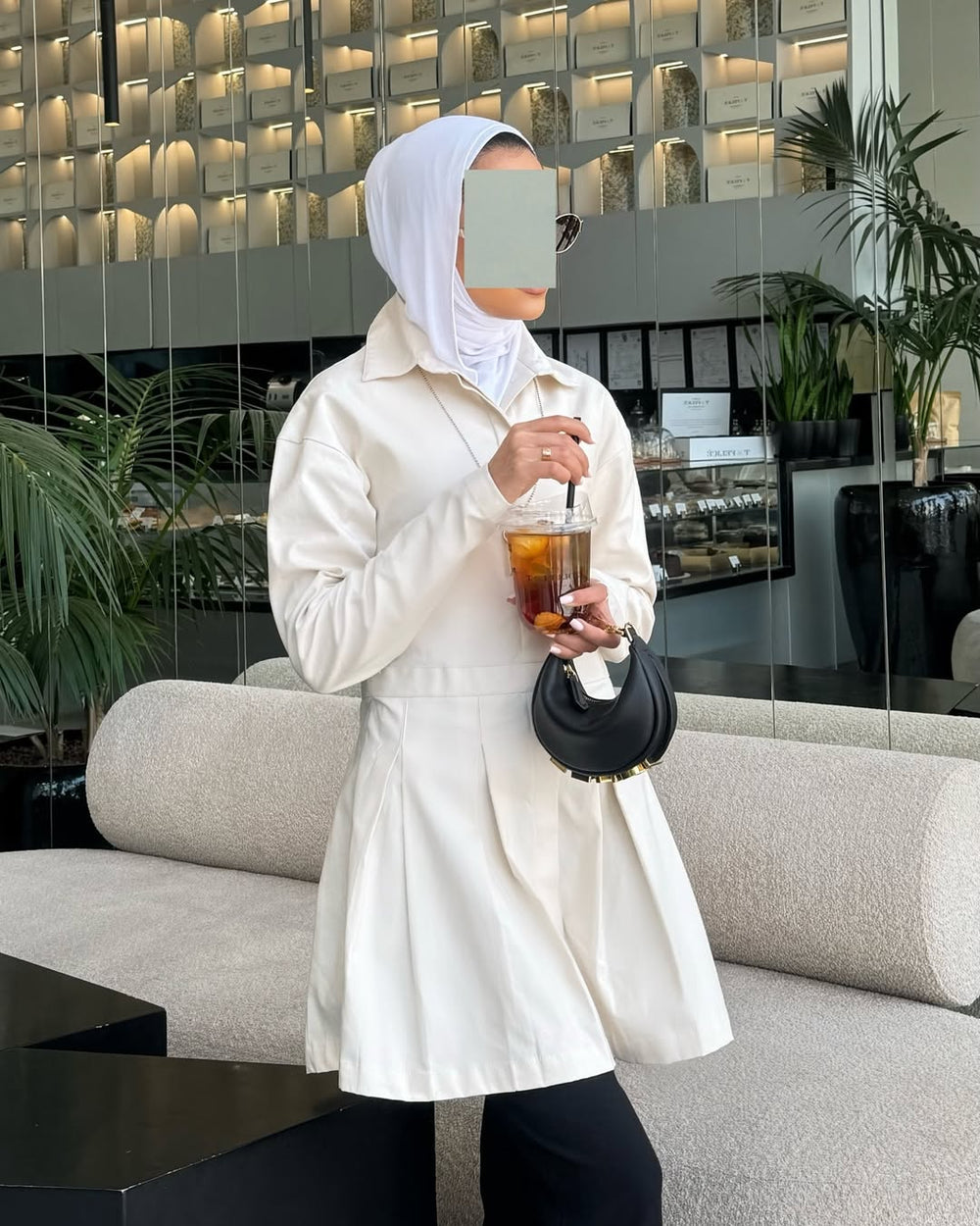 Ivory Elegance Pleated Tunic