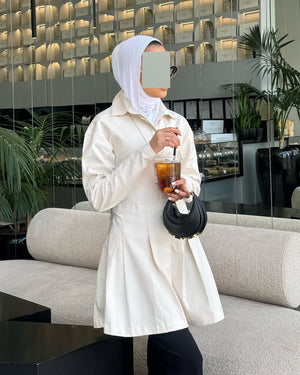 Ivory Elegance Pleated Tunic