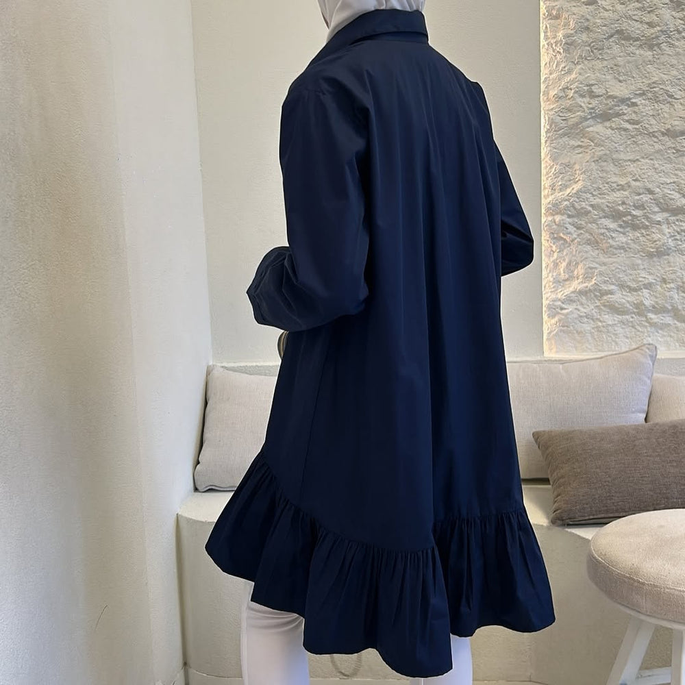 Midnight Ruffle Tunic