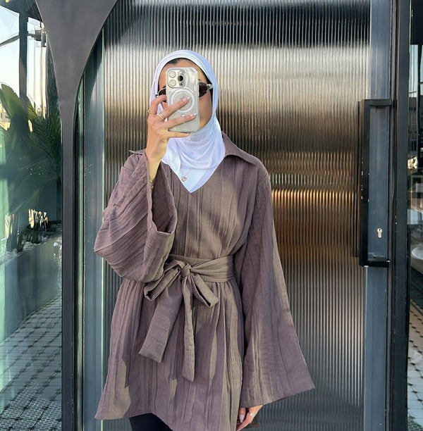 Mocha Wrap Tunic