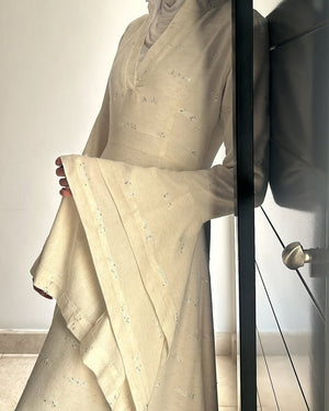 Ethereal Ivory Abaya