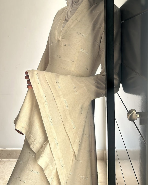 Ethereal Ivory Abaya