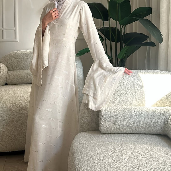Ethereal Ivory Abaya