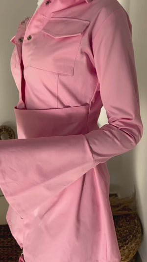 Blush Tailored Shirt Dress
