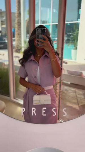 Lavender Chic Skirt & Blazer Set