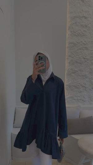Midnight Ruffle Tunic